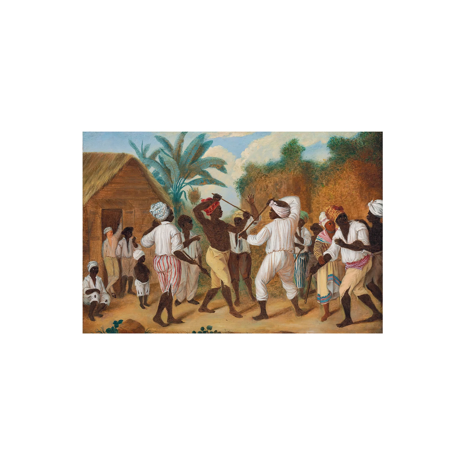 A Cudgelling Match between English and French Negroes in the Island of Dominica