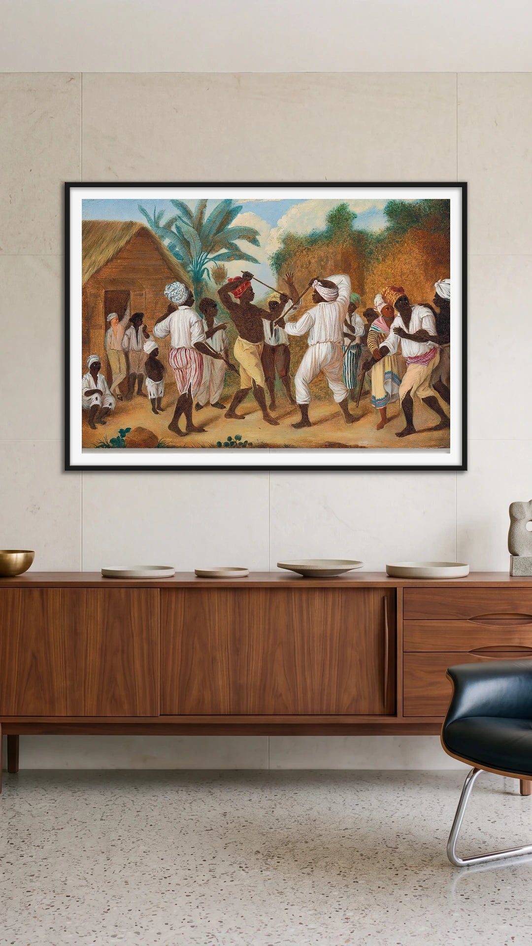 A Cudgelling Match between English and French Negroes in the Island of Dominica