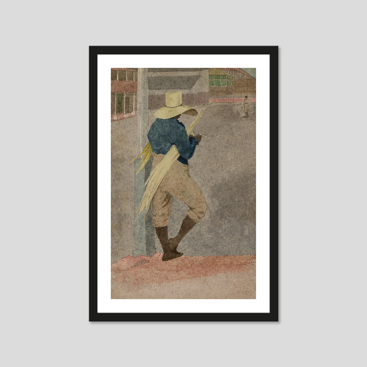 Negro Man in Straw Hat