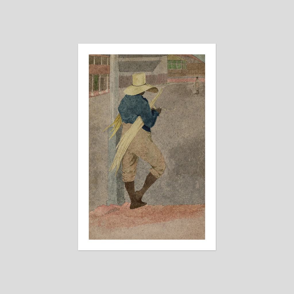 Negro Man in Straw Hat