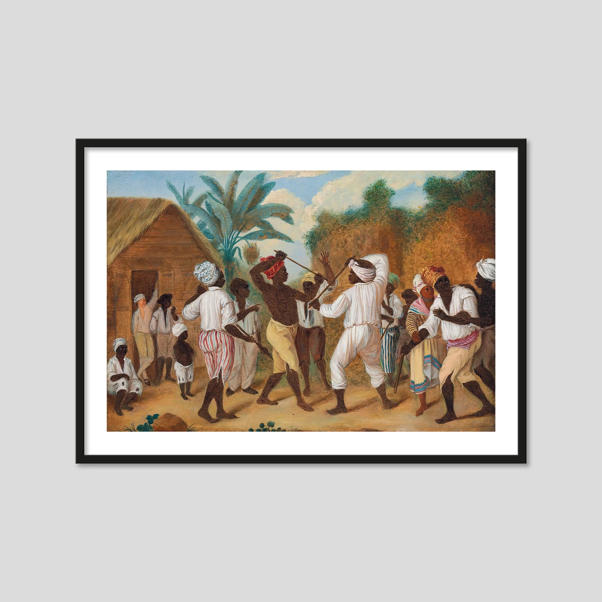 A Cudgelling Match between English and French Negroes in the Island of Dominica