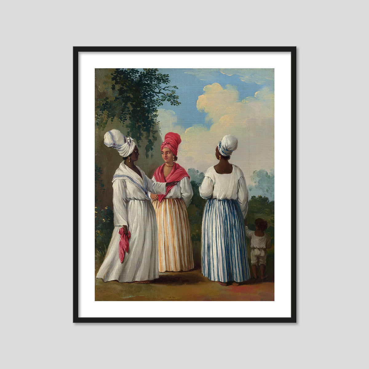 Free Women of Dominica With Child